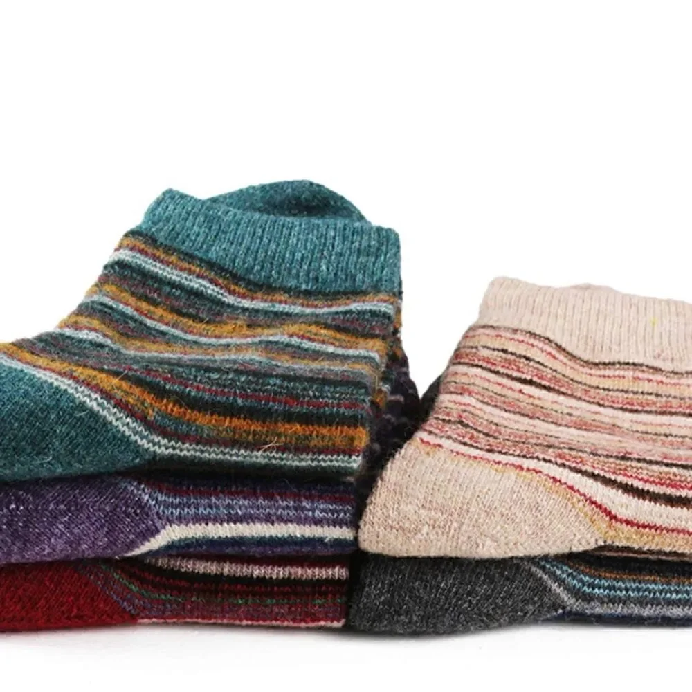 Multi-colored striped socks
